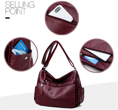 SANDRA | Sac Seau en Cuir Véritable à 2 Couches