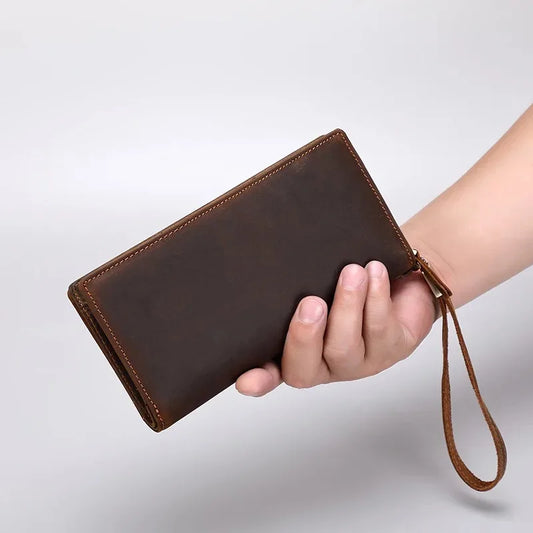 MONÉRA | Portefeuille Clutch en Cuir Crazy Horse