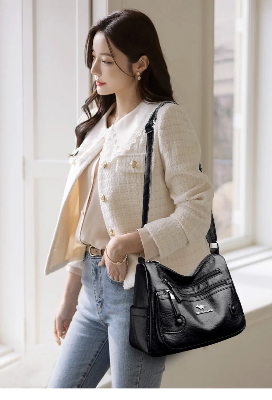 MADERA | Sac Messager Luxe en Cuir PU