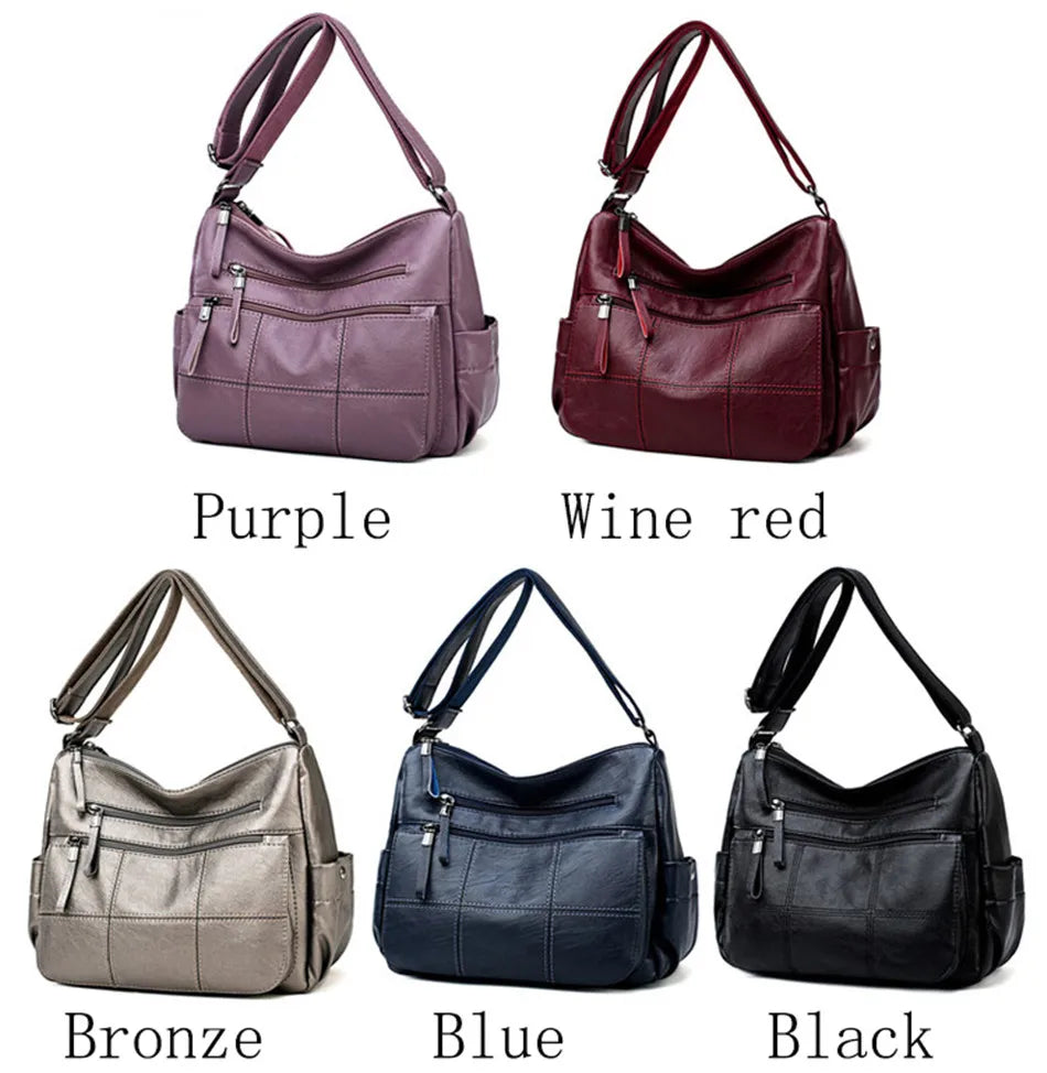 SANDRA | Sac Seau en Cuir Véritable à 2 Couches